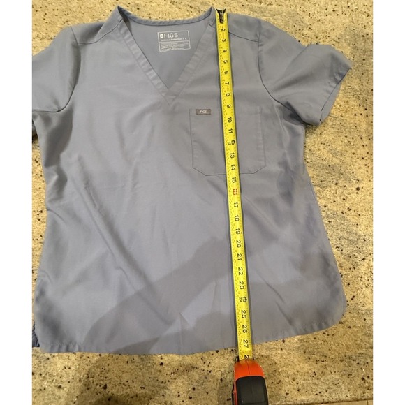 Figs Catarina One Pocket Scrub Top Women Gray, Size L - Picture 4 of 5
